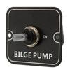 12V 24V Bilge Pump Control Switch with LED Indicator Light Sensitive Black Safe Manual Aluminum Panel