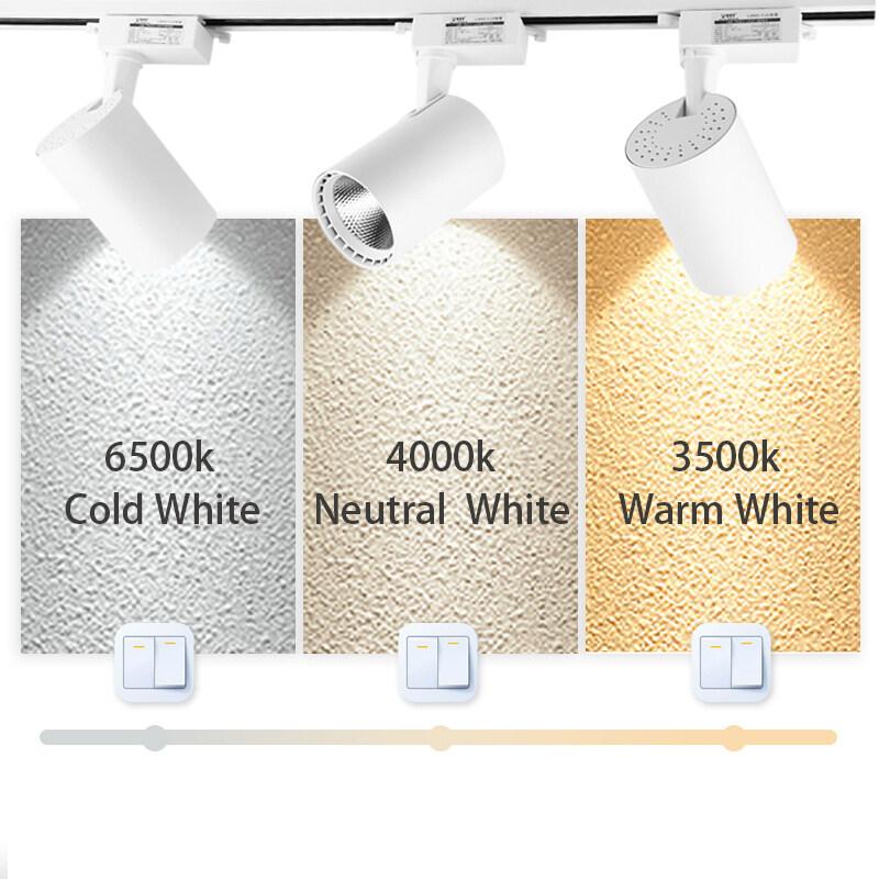 3pcs Led Track Lights Lamp 220V COB Track Lighting Fixture 12/20/30W/40W Spotlights Rail Spots Light Lamps for Shop Home Kitchen