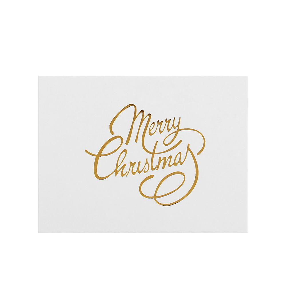 Simple Design Wedding Party Gold Stamping White Greeting Card Handwriting Message Cards Thank You