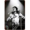 Винтажная металлическая табличка Майкла Джексона Bad Tour Черно-белый Декор для стены Алюминий