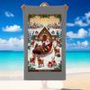 Christmas Printed Beach Towel Soft Quick Dry For Indoor Outdoor Home Use Holiday Gift