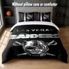 Las Vegas Raiders Design Bed Bedding Set 1 Duvet Cover + 2 Pillowcases Soft Breathable Household Bed Linens