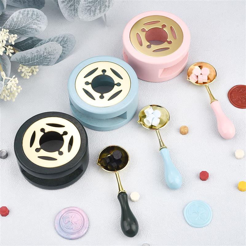 Набор штампов с сургучной печатью, лаковая печь, плита из цельного дерева, огненная краска, принадлежности для уплотнений, восковая ложка, уплотнительный воск, плавильный котел, принадлежности для рукоделия