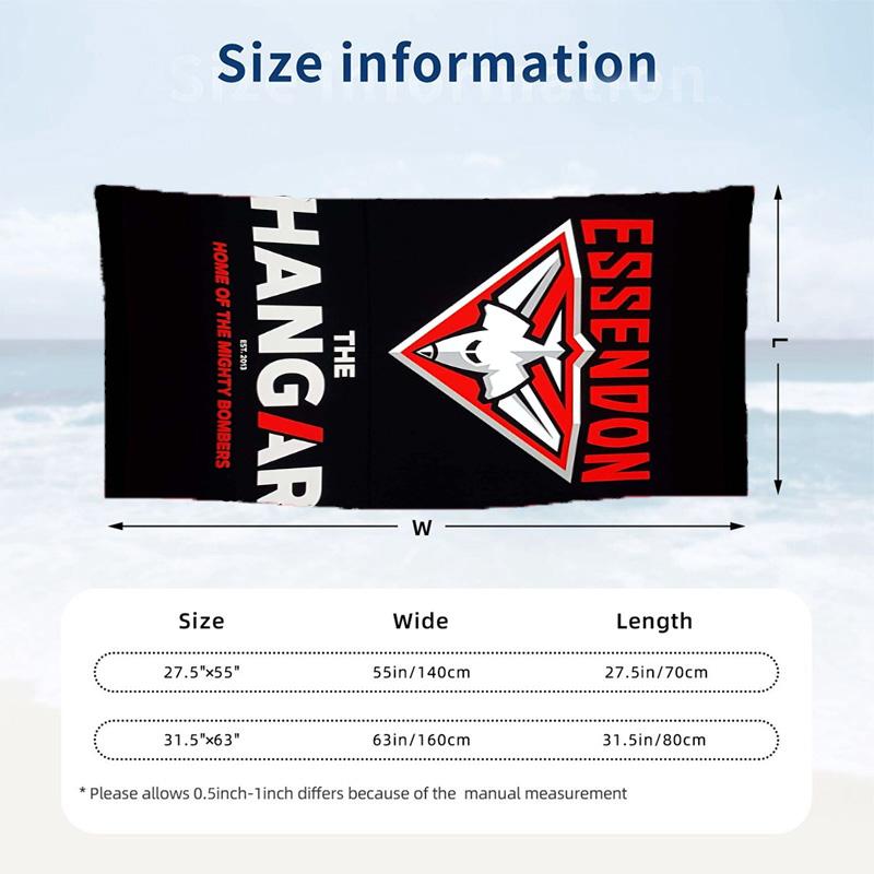 Essendon FC Beach towels also serve as bath towels summer essential a musthave for the outdoors the beach and the pool