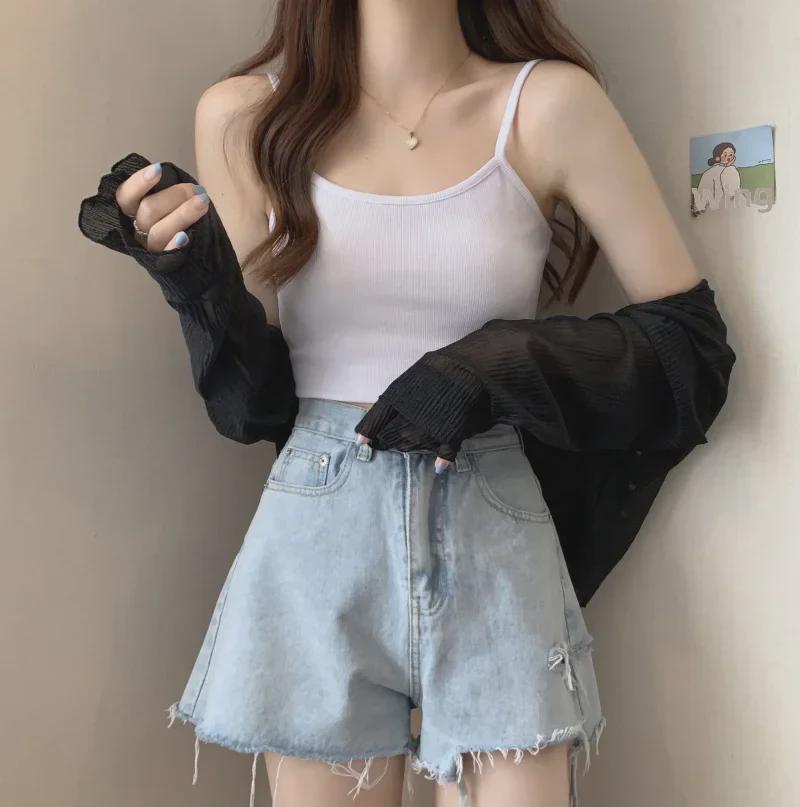 2023 Модный женский солнцезащитный кардиган-шаль с длинными рукавами для лета