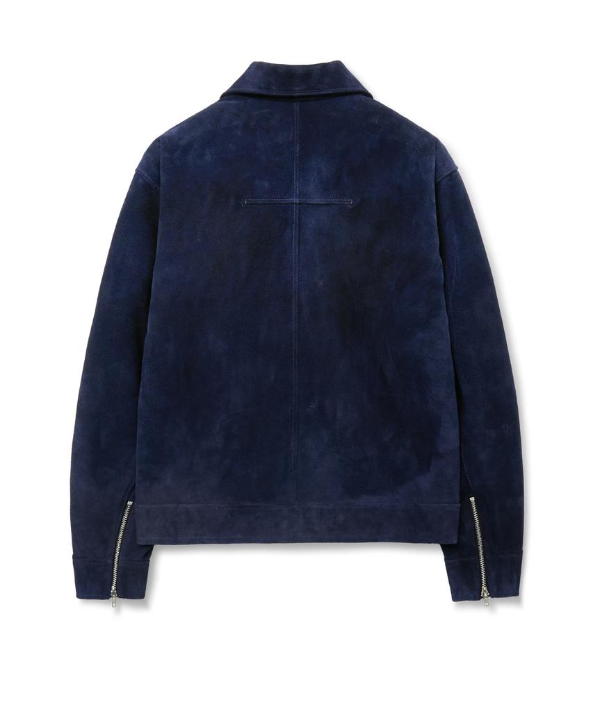 Sperone [Real Leather] Suede Layer Jacket (Navy)
