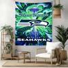 Seattle Seahawks Custom Your Name Wall Decor Tapestry Art For Pet Memorial Birthdaywedding Party Backdrop Family Gift