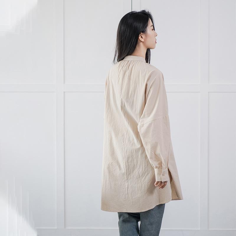 Autumn Women's Shirt Dress Pure Cotton Loose Casual Long Shirt Women's Clothing