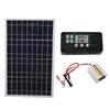 30W Solar Panel Kit with 220W Inverter and MPPT QC3.0 Controller, Portable Solar   for RV Camping Boat Car 12V Battery