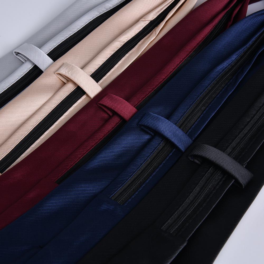 Wine Red Professional 8cm Men's Easy-Pull Solid Tie - Ideal for Business and Graduations