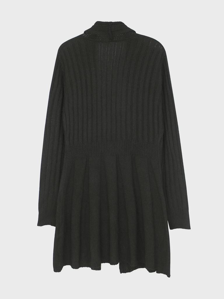 Европейский и американский вязаный кардиган с длинными рукавами и средней длиной для весны, осени и зимы