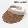 [Helen Kaminski] Helen Kaminski Marina Sun Visor Straw Hat Nougat Natural Visor Hat HAT50318-NUNL