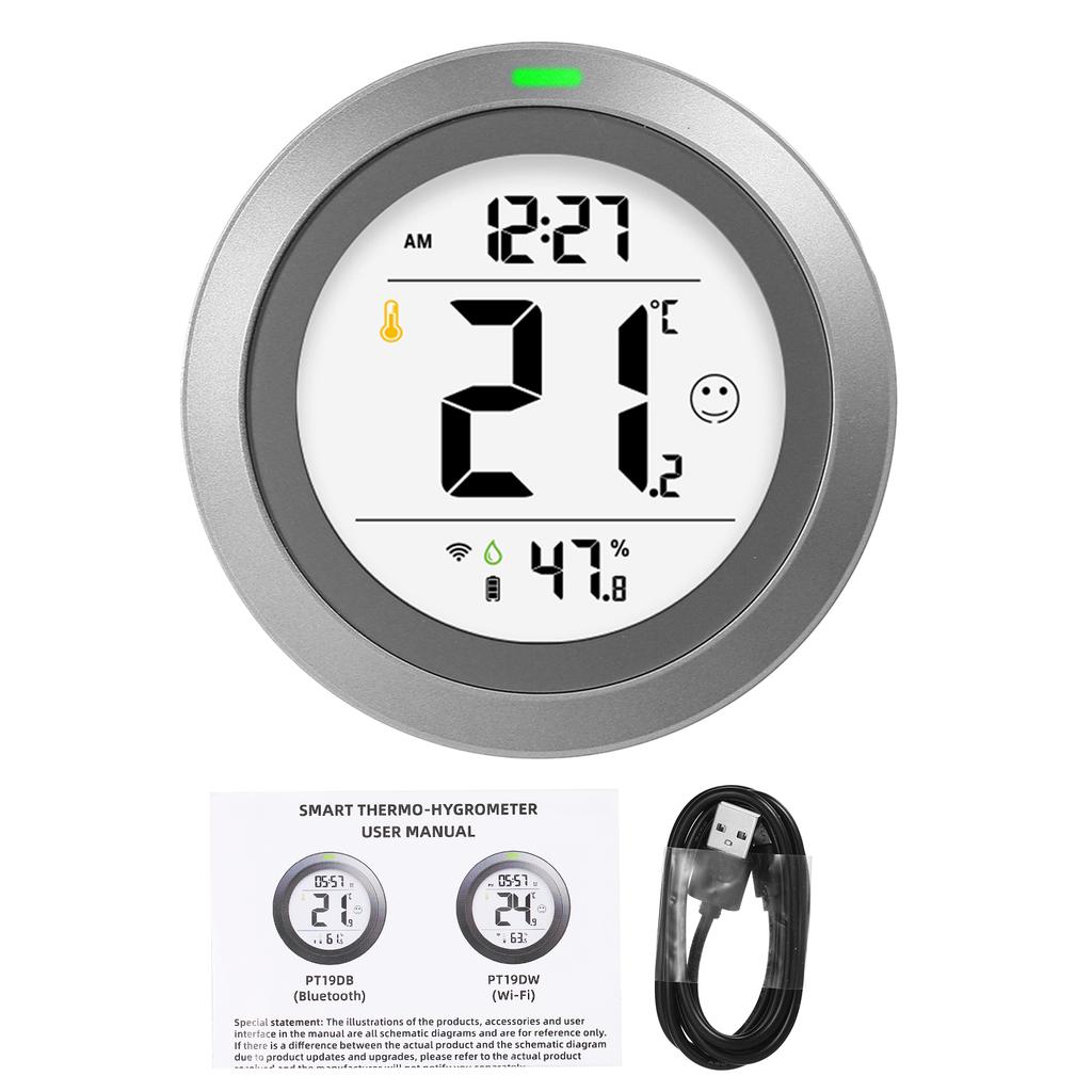 PT19DW Intelligent Electronic Thermohygrometer Home Detector WiFi Graffiti Clock
