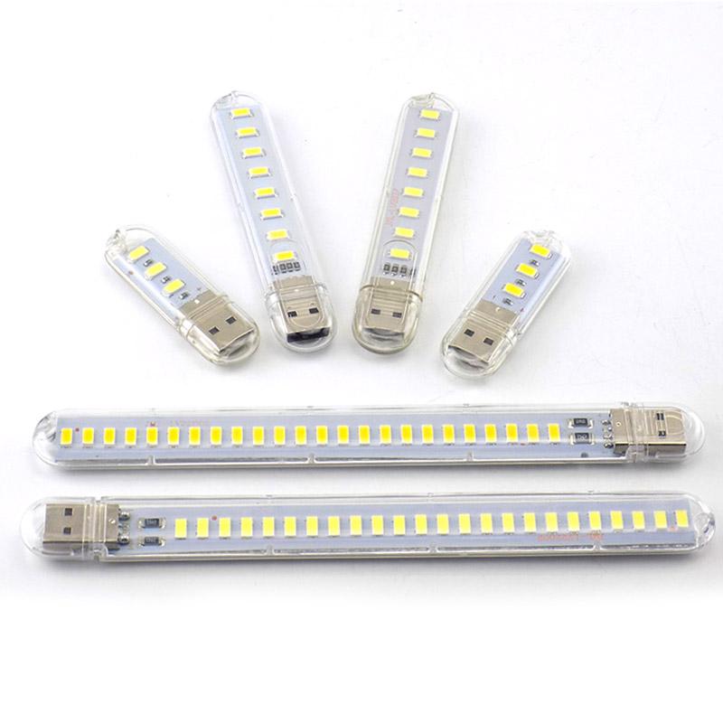 Portable Mini 3/8/24 LED 5V USB DC Warm White Lamp Book Reading Flashlight Night Light Lighting for Computer
