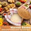 Rural Style Flatbread Serving Tray With Cloth Insert Holds Up To 15 divisions Of Flatbread Or Waffles
