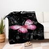 Pink Butterfly Phone Wallpaper HD - Black Butterfly Backgrounds for iPhone & AndroidBlanket Flannel Throw Blanket for Sofa, Bed, Travel, Cam