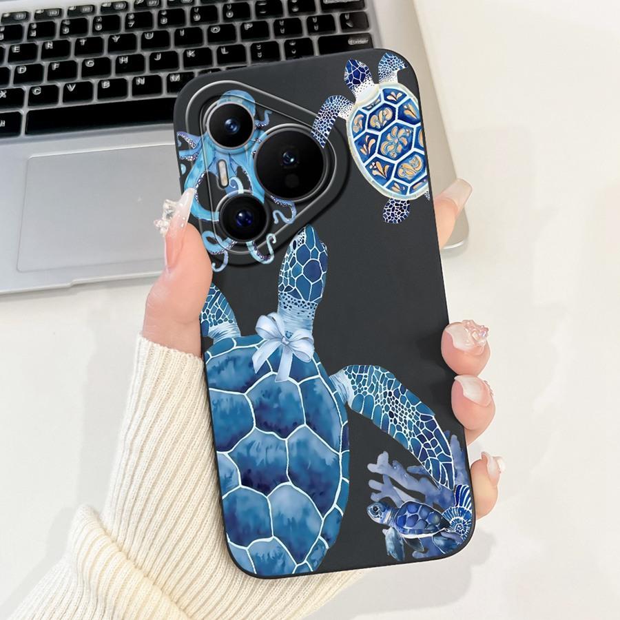 Case For Huawei Pura 70 Cartoon Bumper Soft Liquid Silicone Back Cover for Huawei pura70 Pro Plus Protection Shockproof Funda