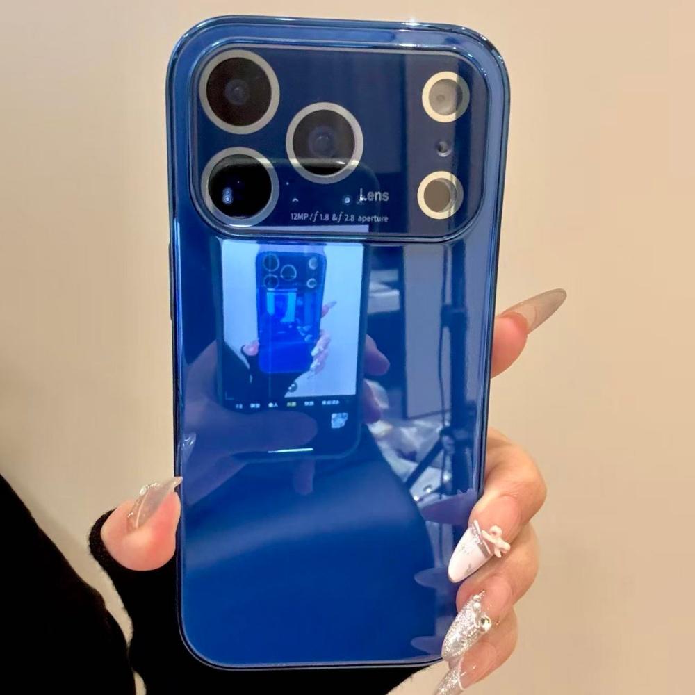 Стеклянный Чехол-Окно Для iPhone 17 Air 16 15 14 13 12 Pro Max Plus Ударопрочный Покрытие Броня Глянцевые Чехлы для Телефона