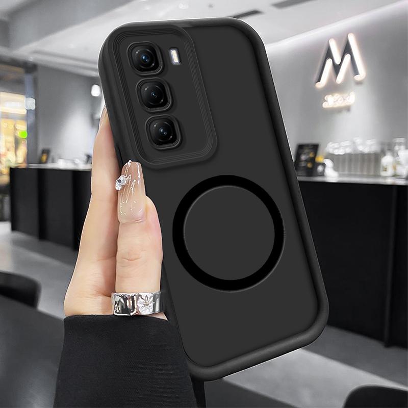 Чехол для телефона Infinix Hot 60 Pro Plus Hot 60i Hot 60 5G, противоударный, из мягкого силикона, защитная крышка с наклейкой-магнитным кольцом