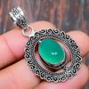 Green Onyx Gemstone 925 Sterling Silver Handmade Jewelry Pendant For Memorial Day