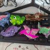 Colorful Dinosaur Hair Claw Funny Chameleon Crab Hair Clip Cute Acetate Claw Clips Hair Accessories For Women Girls