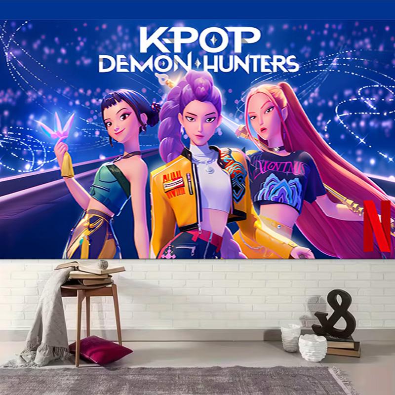 1pc Kpop Hunter5 Tapestry, Living Room, Bedroom, Office, Party Decor, Ideal Festive Gift