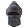 Women's Autumn & Winter Plush Thickened Integrated Hat & Scarf for Cycling - Windproof, Coldproof, Electric Car Pullover Hat.