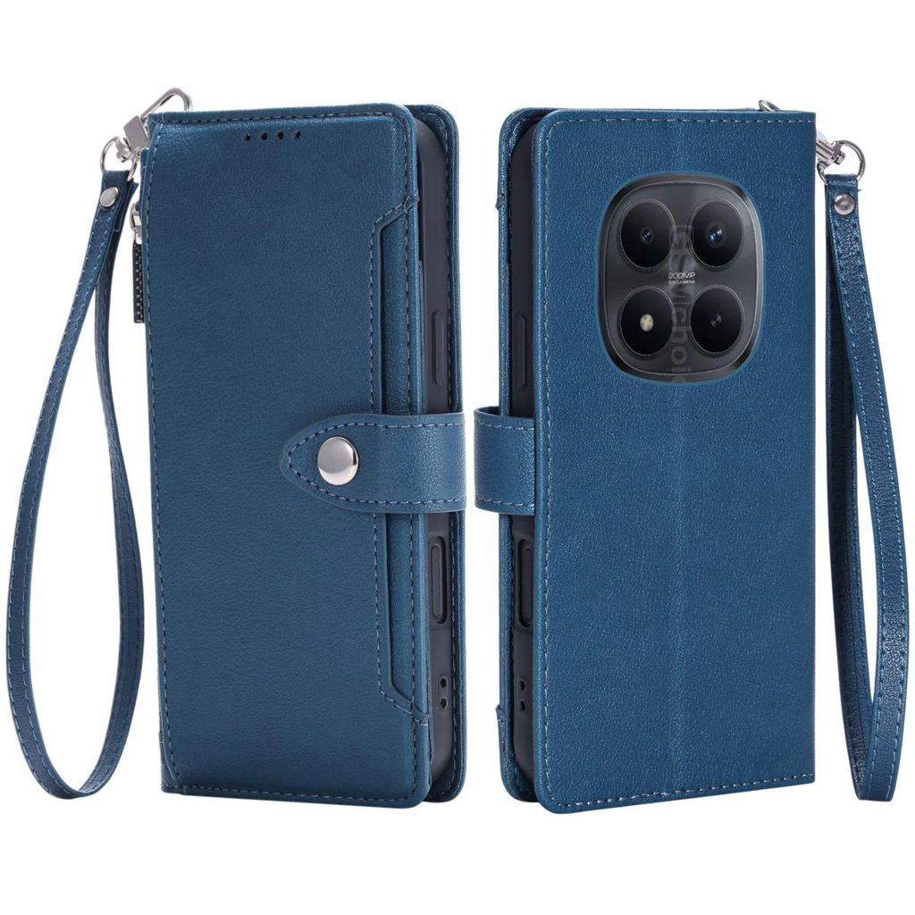 Кошелек с карманом на молнии, флип-чехол из кожи для телефона Xiaomi Redmi Note 15 Pro+ Pro 5G 4G POCO M8, с отделениями для нескольких карт, подставкой, ремешком на запястье