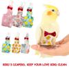 Parrot Diaper with Bowtie Cute Colorful Fruit Animal Cockatiel Pigeons Xsmall Small Medium Pet Birds Flight Suit ClothesWashable