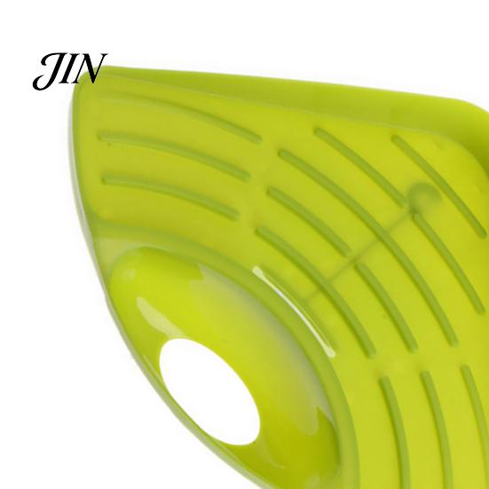 Sink Caddy with Drainage Corner Storage Rack, Triangular Shape, Multi-Compartment Kitchen Strainer Organizer, Durable Rack for Sponges Brushes