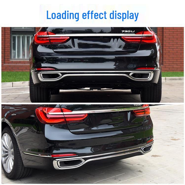 BMW 7 Series Rear Lip & Exhaust Decorative Strips for 730Li, 740Li, 750LI by Mansory