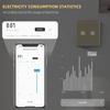 Новая функция Регулировка подсветки Tuya Smart 2-клавишный Wifi настенный переключатель Изогнутое стекло Zigbee Переключатели света