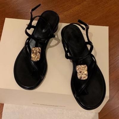 Модные летние уличные сандалии с перемычкой для пальца, узким ремешком и тонким низким каблуком для женщин, модные сандалии с ремешком и пряжкой, женская повседневная обувь Zapatos De Mujer