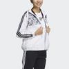 adidas Коллекция Neo Lunar New Year, набивной узор, капюшон, стандартный рукав, винтажная спортивная свободная куртка с воротником-стойкой, женская куртка белого цвета GR0461