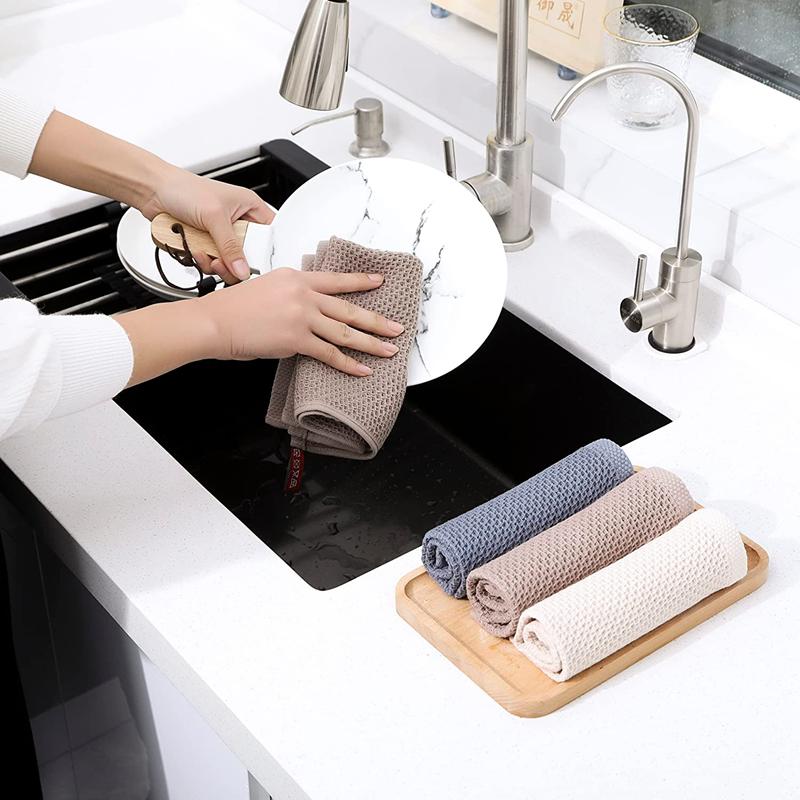 1/3pcs Dishcloth Ultra Soft Absorbent Kitchen Towel Household Cleaning Cloth Kitchen Tools Gadgets Wash Cloth Dish Rag