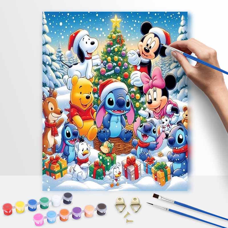 Disney Рождественские Друзья Масляная Краска Арт Набор для Рисования Домашний Декор Стены Ручная Работа Подарок Праздничный DIY Арт-Наборы Поделки Праздничный Рождественский Декор Набор