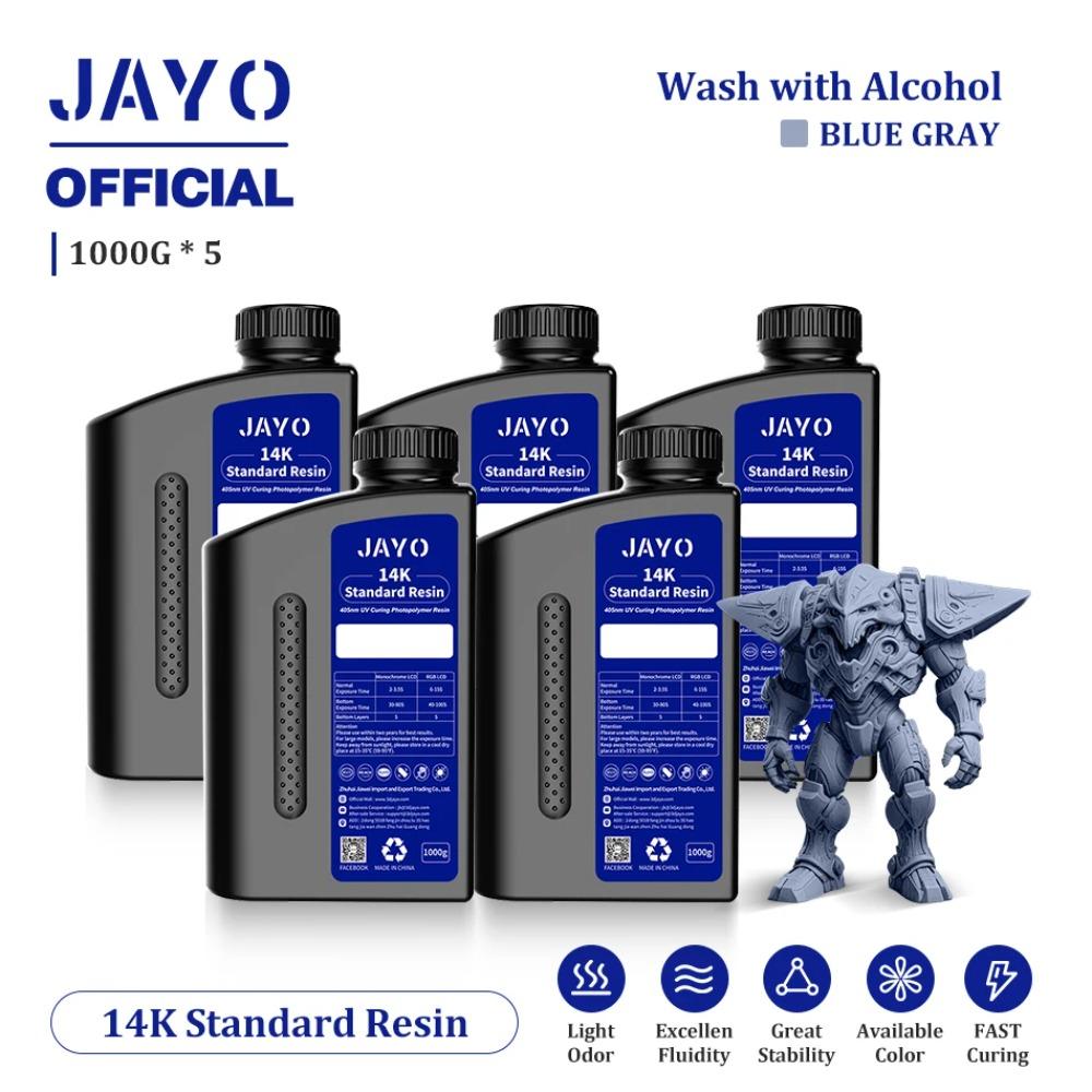 JAYO Стандартный/Подобный ABS/Высокопрочный/Подобный ПА Смола 5 кг 395-405 нм УФ-отверждаемая Фотополимерная Быстрая Смола для LCD/DLP/SLA 3D-принтера