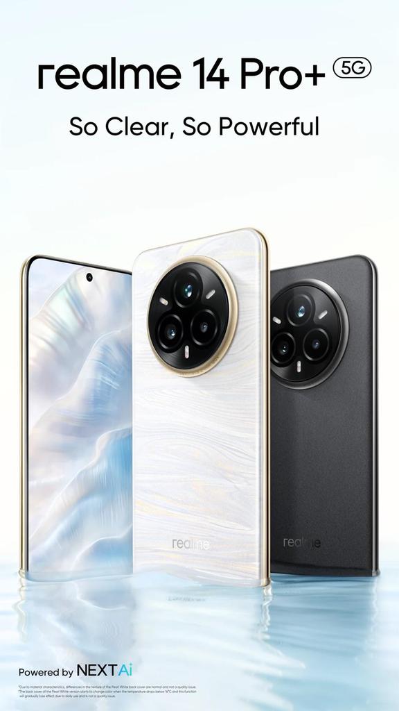 Realme 14 Pro+ 5G Smartphone, 12GB RAM 512GB ROM, 6.83-inch Curved AMOLED Display, 50MP Sony IMX896 OIS & 50MP Periscope Rear Cam