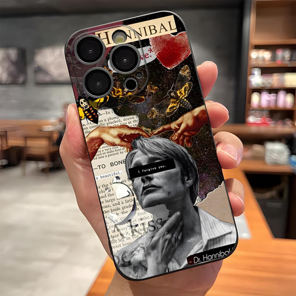Чехол для телефона с изображением сериала ужасов Ганнибал Для IPhone 17 Pro Max 15 Pro 16 14 Plus 12 13 Mini 11 Pro Ударопрочный Мягкий Чехол