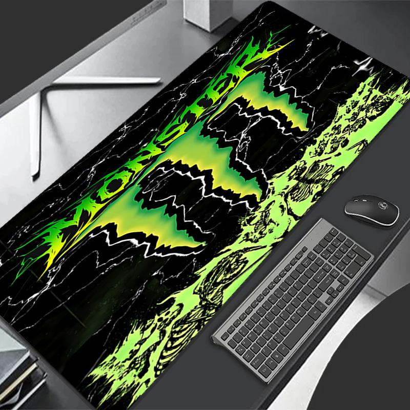 Премиум-коврик для мыши Monster Energy LOGO, противоскользящий, с прошитыми краями, прочный резиновый материал, для рабочего стола и игр, отличный подарок