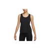 Yoga Dri-Fit Metallic Trim Solid Quick-Dry Round Neck Sports Wide Strap Vest Women Tops Black DD5805-010