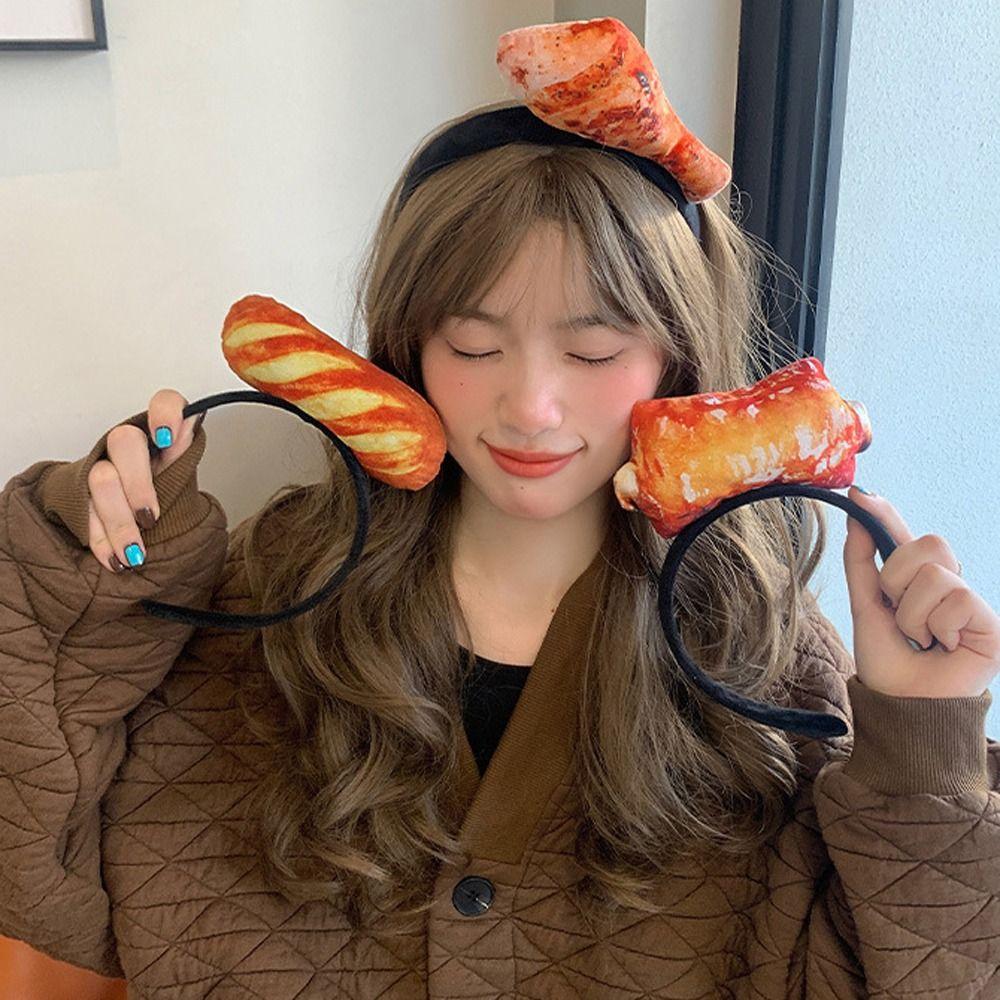 Vegetable Simulated Food Hair Hoop Strawberry Hotdog Headband Personality   Party
