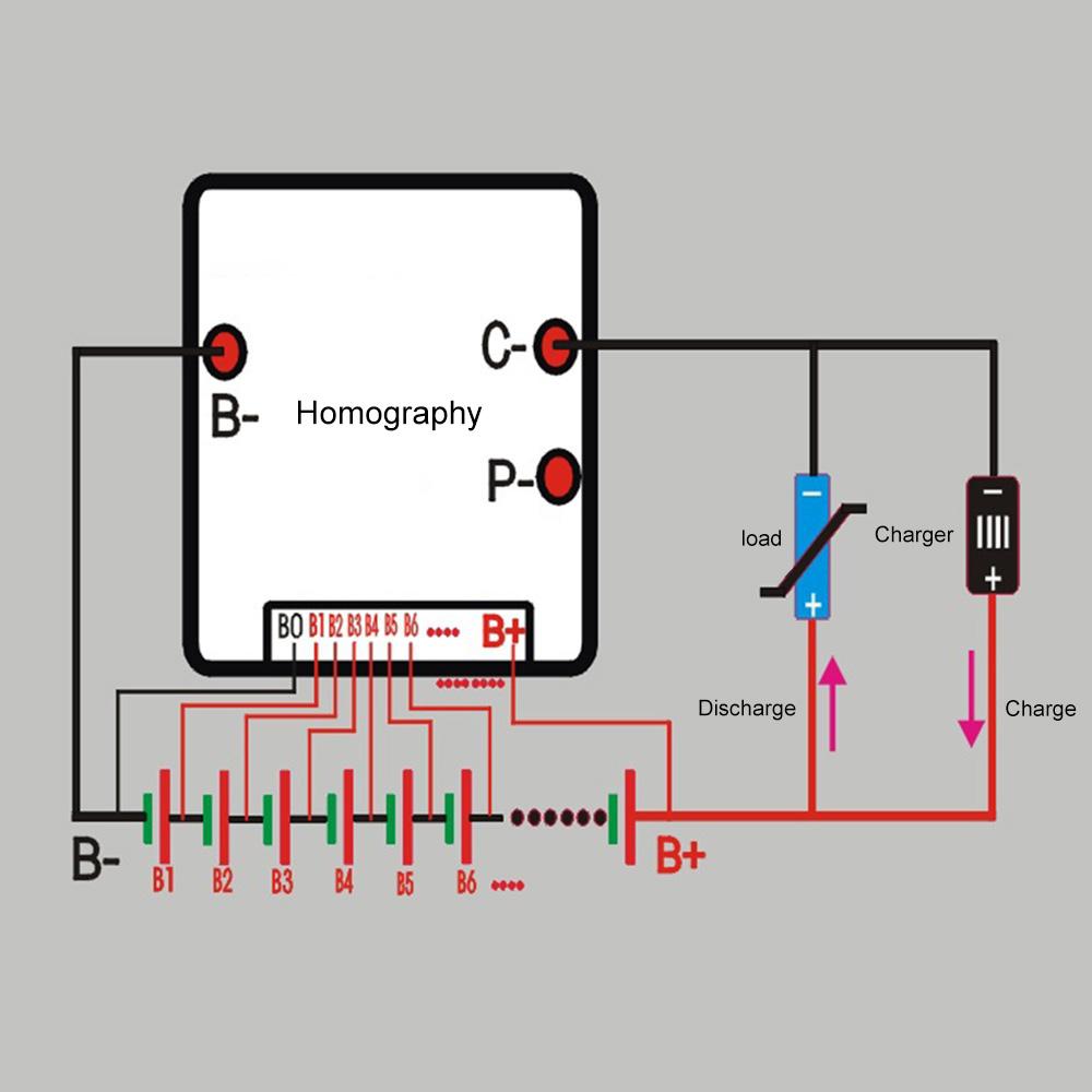 BMS 16S 60V 50A Lithium Battery Protection Board with Balance Charging Protection Board  for Electric Bike Scooter E-bike