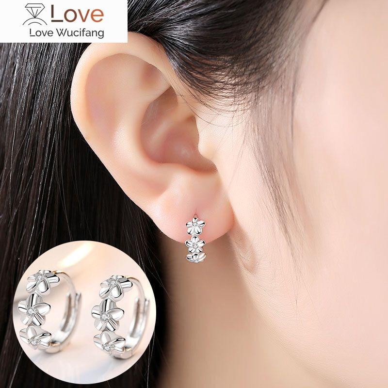 Подлинные серьги из стерлингового серебра S925, круглые серьги-цветы для женщин, очаровательные ювелирные изделия, подарки
