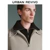 UR Men's Spliced Half-Zip Lapel Sweatshirt