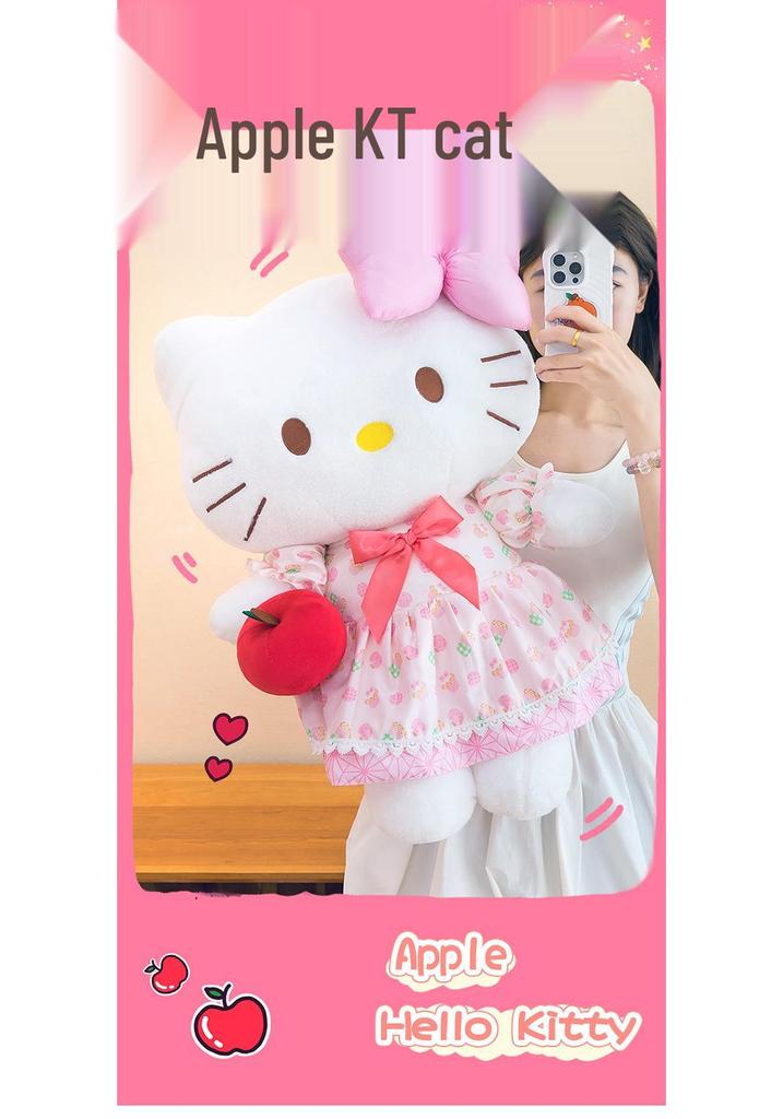 Новая плюшевая кукла Apple Hello Kitty - Милый Кот KT Игрушка Подарок на День Рождения