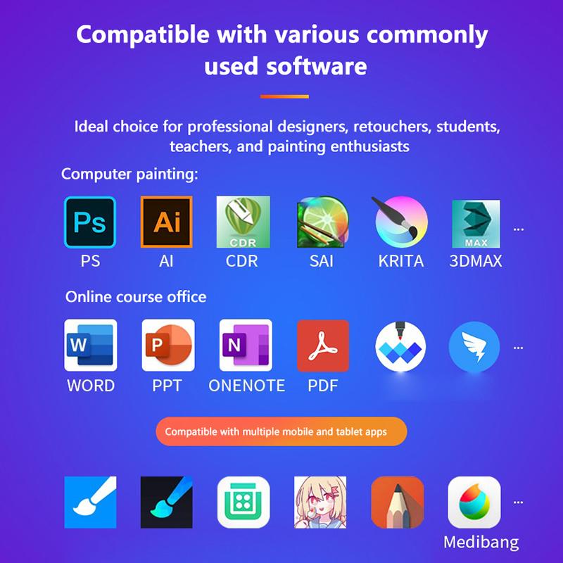 Графический планшет для рисования Цифровой планшет для письма Доска для рисования Для телефона Android Windows Mac Ноутбук для рисования Курс дизайна