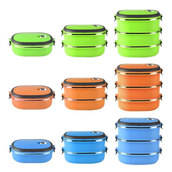 Изоляция из нержавеющей стали, термоконтейнер для ланча, портативный, легкоочищаемый контейнер для еды для пикника на открытом воздухе