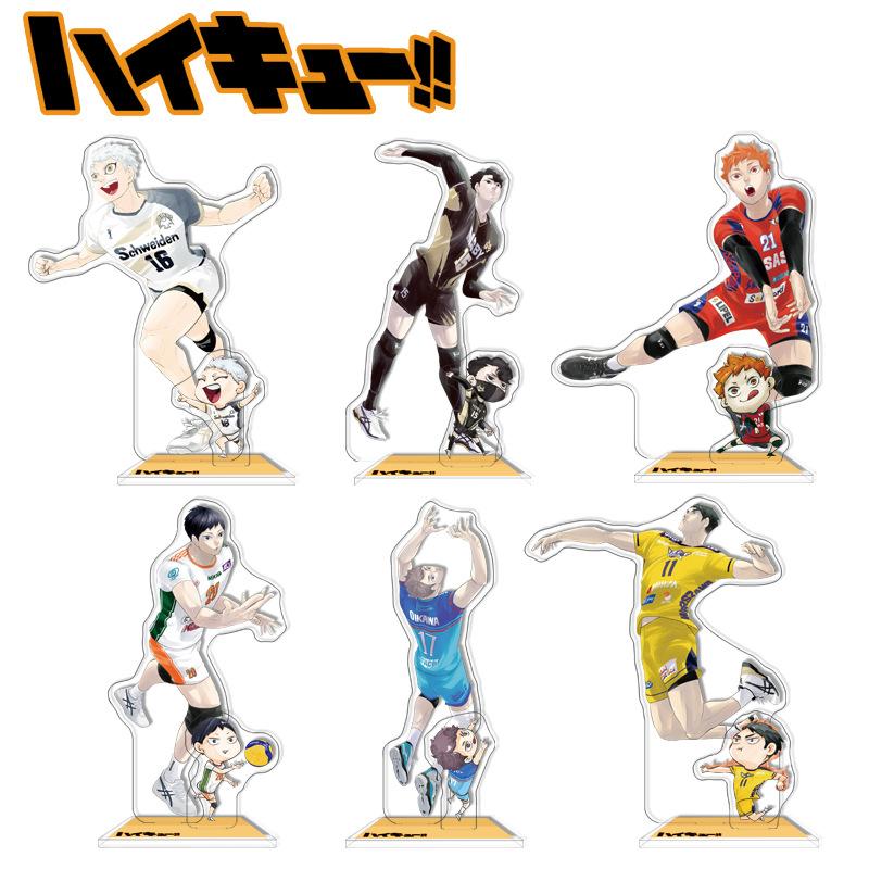 10-й юбилей Haikyuu Двусторонний акриловый стенд-фигурка Кагеяма Тобио Ойкава Тоору Аниме Настольный декор Волейбольные парни