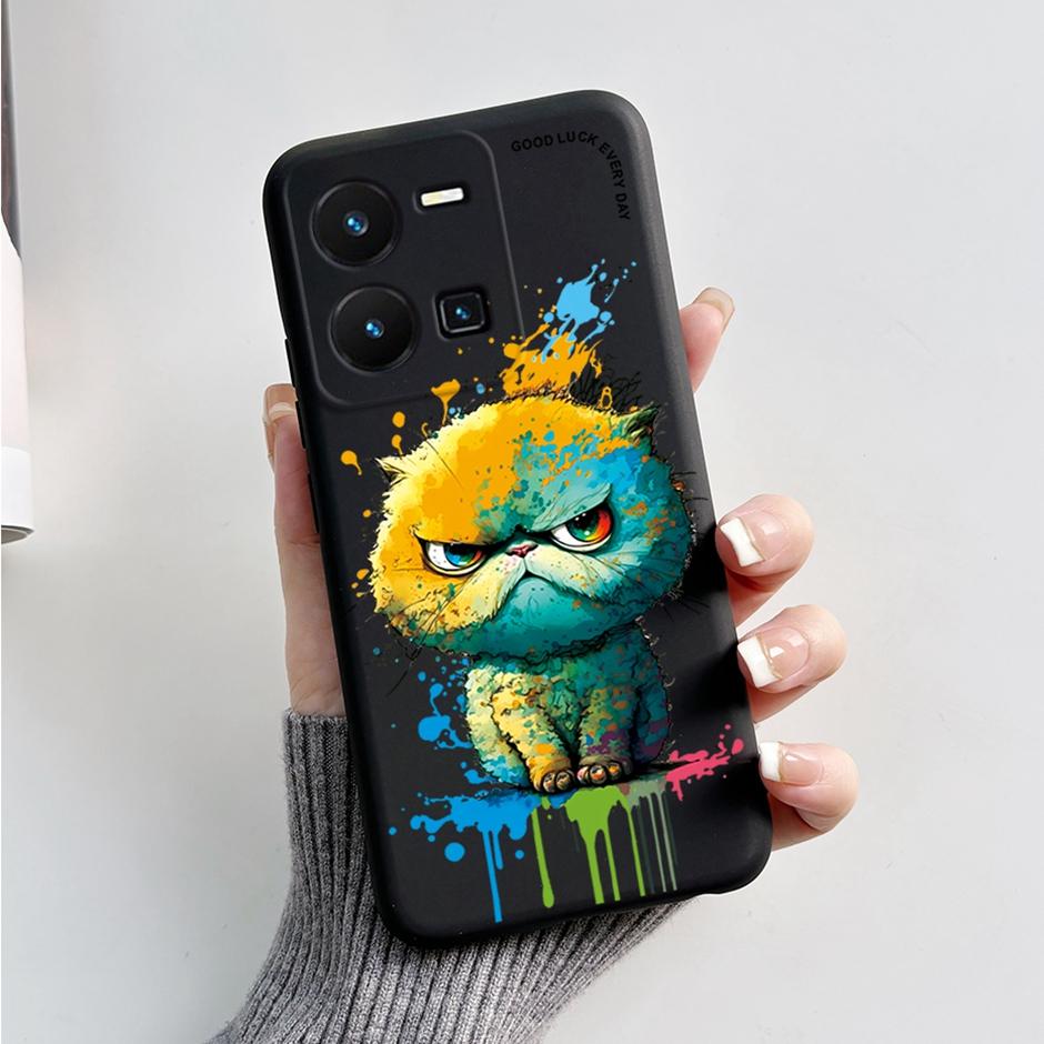 Для vivo Y35 4G Защитный чехол Для vivo Y35 4G Модные мультяшные чехлы для телефона Для vivo Y35 4G Красивая задняя крышка с рисунком Coque